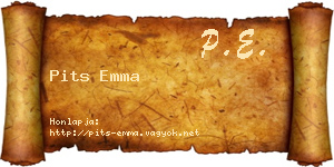 Pits Emma névjegykártya